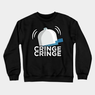 Cringe Button Bicycle Bell Meme Cringe Alert Crewneck Sweatshirt